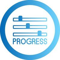 Progress Gradient Circle Icon vector