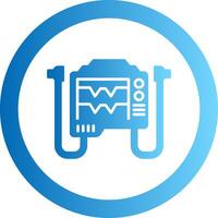 Defribillator Gradient Circle Icon vector