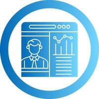 OnGradient Circle Web Presentation Gradient Circle Icon vector