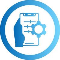 Setting Gradient Circle Icon vector