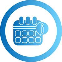 Calendar Info Gradient Circle Icon vector