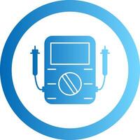 Voltmeter Gradient Circle Icon vector