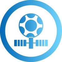 Satellite Gradient Circle Icon vector