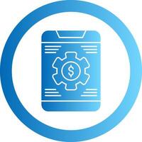 Banking App Settings Gradient Circle Icon vector