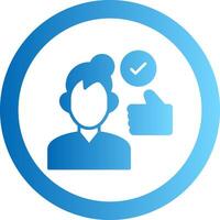 Work Done Gradient Circle Icon vector