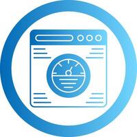 Speedometer Gradient Circle Icon vector