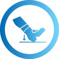 Heel Dig Gradient Circle Icon vector