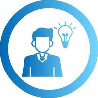 Idea Gradient Circle Icon vector