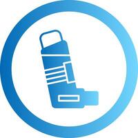 Inhaler Gradient Circle Icon vector