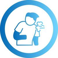 Cough Gradient Circle Icon vector
