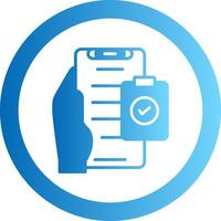 Check List Gradient Circle Icon vector