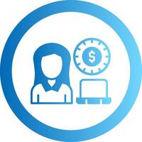 Freelancer Gradient Circle Icon vector