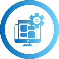 Website Builder Gradient Circle Icon vector