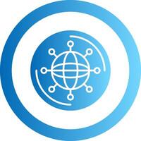 Internet Of Things Gradient Circle Icon vector