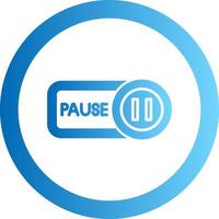 Pause Gradient Circle Icon vector