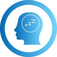 Sleepiness Gradient Circle Icon vector