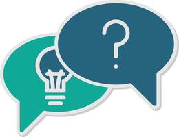 Problem Finding Sticker Icon vector