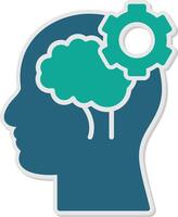 Cognitive Function Sticker Icon vector