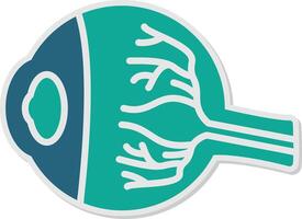 Eye Ball Sticker Icon vector
