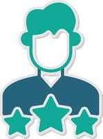 User Experience Sticker Icon vector