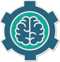 Brain Functions Sticker Icon vector