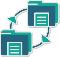 Files Exchange Sticker Icon vector