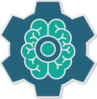 Brain Functions Sticker Icon vector