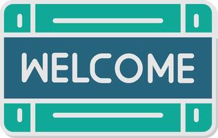Welcome Sticker Icon vector