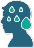 Sweating Sticker Icon vector