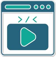 web player Sticker Icon vector
