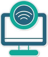 Internet Access Sticker Icon vector