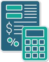 Expense Calculation Sticker Icon vector