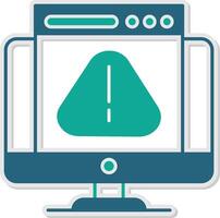 Web Alert Sticker Icon vector