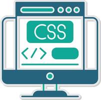 Css Sticker Icon vector
