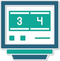 Lap Counters Sticker Icon vector