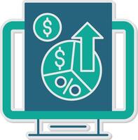 Profit Margin Sticker Icon vector