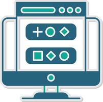 Web Design Sticker Icon vector
