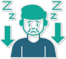 Tiredness Sticker Icon vector