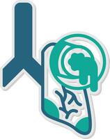 Bronchiectasis Sticker Icon vector