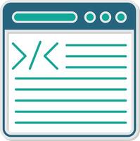 Coding Sticker Icon vector