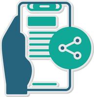 Share Sticker Icon vector