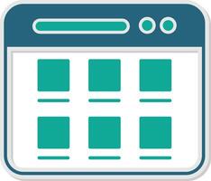 Web Page Sticker Icon vector
