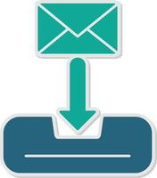Inbox Sticker Icon vector