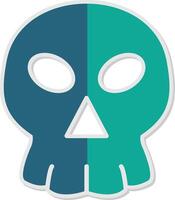 Skull Sticker Icon vector