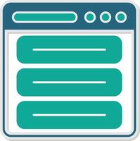 Web Menu Sticker Icon vector