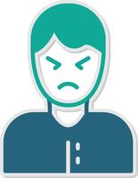 Anger Sticker Icon vector
