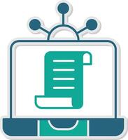 Data Distribution Sticker Icon vector