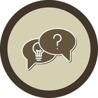 Problem Finding Sticker Circle Icon vector