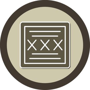 Code Sticker Circle Icon vector