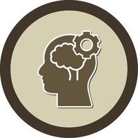 Cognitive Function Sticker Circle Icon vector